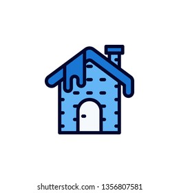 House Icon Vector Illustration in Filled Style for Any Purpose