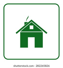 House icon, vector illustration. Flat design style..