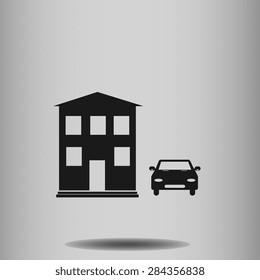 House  icon, vector illustration. Flat design style