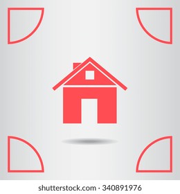 House icon, vector illustration. Flat design style