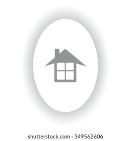 House icon, vector illustration. Flat design style
