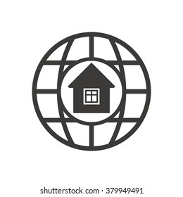 House  icon, vector illustration. Flat design style.