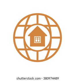 House  icon, vector illustration. Flat design style.