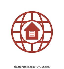 House  icon, vector illustration. Flat design style.