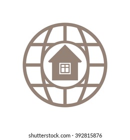 House  icon, vector illustration.  Flat design style