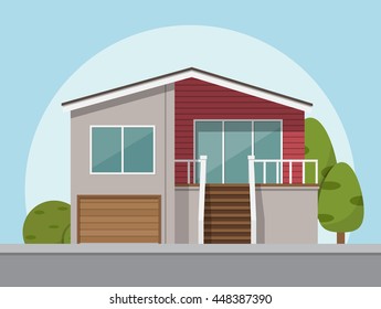 house icon. Vector illustration in flat style.