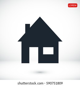 house icon, vector illustration. Flat design eps 10