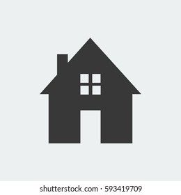 house icon, vector illustration. Flat design eps 10