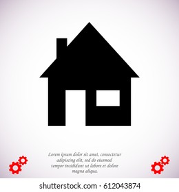 house icon, vector illustration. Flat design eps 10