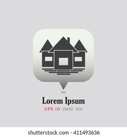 house icon vector illustration home in flat design picture