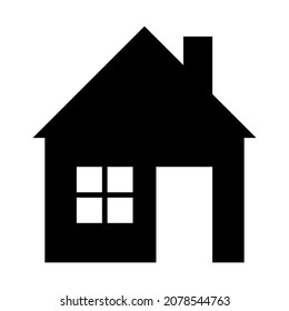 Icono de la casa. Ilustración vectorial aislada en fondo blanco.