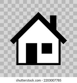House icon. Vector illustration isolated on transparent background.