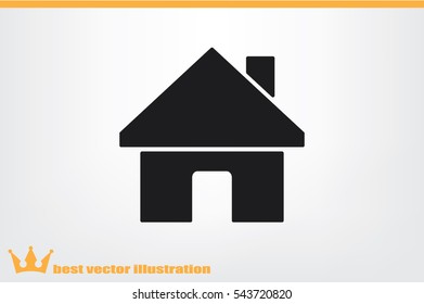 House icon vector illustration. Isolated badge for website or app - stock infographics