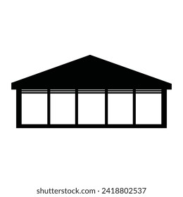 Diseño del logotipo de la ilustración del vector del icono de la casa