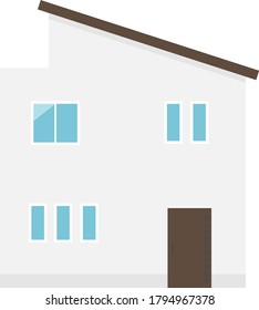 House icon.It is vector illustration on white isolated background.