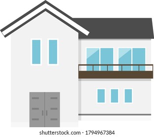 House icon.It is vector illustration on white isolated background.