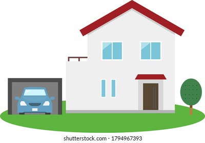 House icon.It is vector illustration on white isolated background.