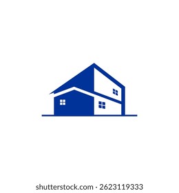 ilustração do vetor do ícone da casa no azul