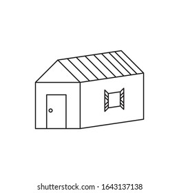 House Icon. House vector illustration symbol. House drawing children