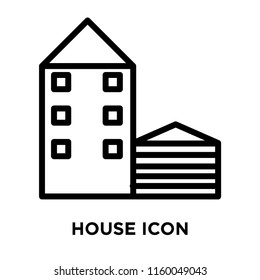 House icon vector isolated on white background, House transparent sign , line or linear sign, element design in outline style