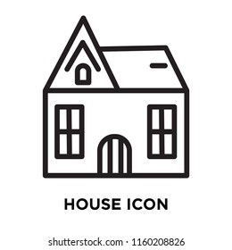 House icon vector isolated on white background, House transparent sign , linear symbol and stroke design elements in outline style