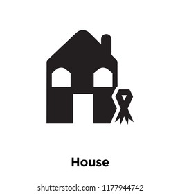 House icon vector isolated on white background, logo concept of House sign on transparent background, filled black symbol