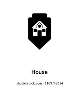 House icon vector isolated on white background, logo concept of House sign on transparent background, filled black symbol
