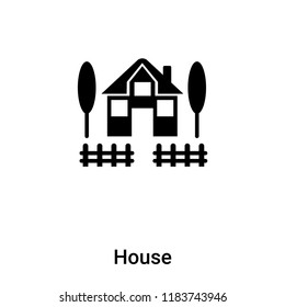 House icon vector isolated on white background, logo concept of House sign on transparent background, filled black symbol