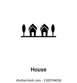 House icon vector isolated on white background, logo concept of House sign on transparent background, filled black symbol