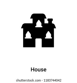 House icon vector isolated on white background, logo concept of House sign on transparent background, filled black symbol