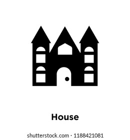 House icon vector isolated on white background, logo concept of House sign on transparent background, filled black symbol
