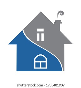 House icon vector isolated on white background. Real state logo design & illustration vector art