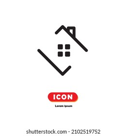 House icon vector isolated on white background.