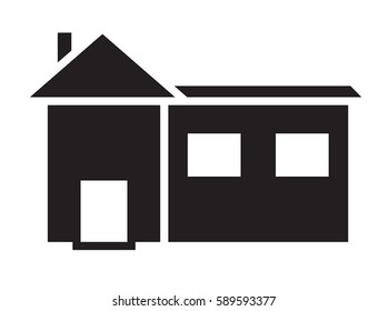 House icon vector isolated in white background.
