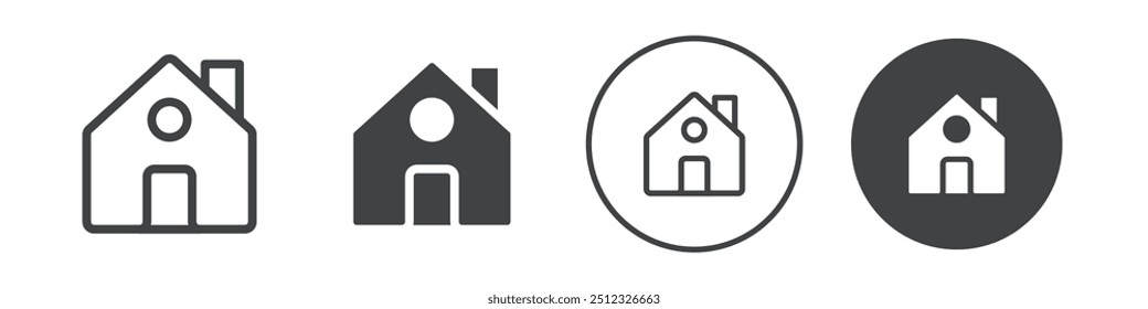 House icon Vector logo outline