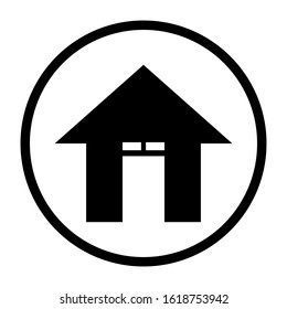 house icon vector logo template. suitable for business, industrial and travelling