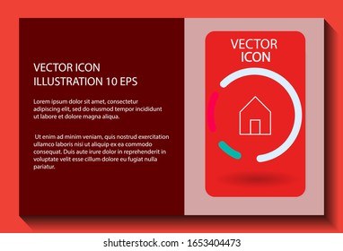 vector de icono de casa. Diseño de ilustración de Lorem Ipsum