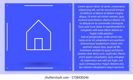 vector de icono de casa. Lorem Ipsum Diseño de ilustración