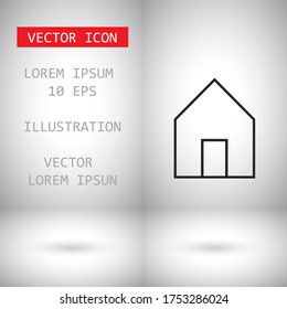 Haussymbol, Vektorgrafik. Lorem-Ipsum-Illustrationsdesign