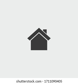 house icon. house vector on gray background