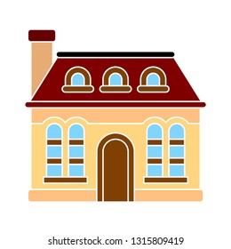 House Icon - Vector Real Estate Building Symbol. House Element