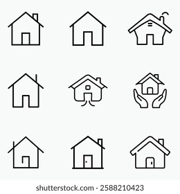 House icon vector set design