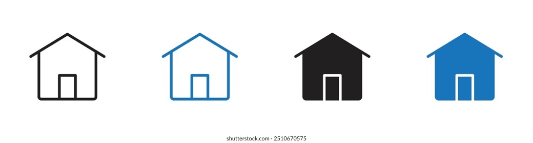 Esquema del conjunto de Vectores del icono de la casa