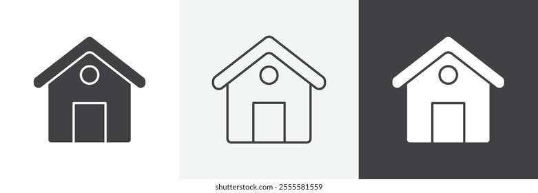 House icon vector set for ui designs
