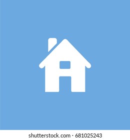 house icon. vector sign symbol on blue background