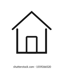 House Icon Vector Sign In White Background – Vector