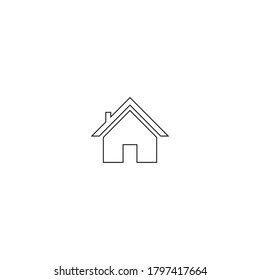 House Icon Vector in Trendy Outline Style. Home Symbol Illustration. Editable Stroke