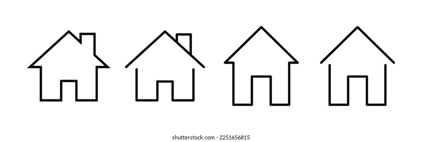 Vector de iconos de la casa para aplicaciones web y móviles. Firma y símbolo del hogar