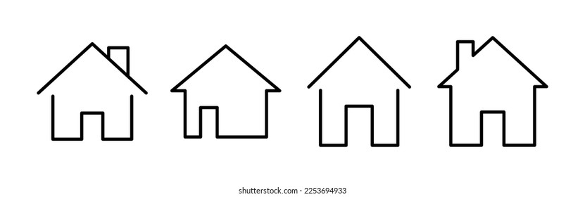 Vector de iconos de la casa para aplicaciones web y móviles. Firma y símbolo del hogar