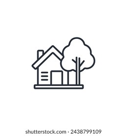 icono de la casa. vector.Trazo editable.signo de estilo lineal para el uso de diseño web,logo.Ilustración de símbolo.